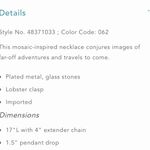 Anthropologie Blooming Mosaic Flower Pendant Necklace Photo 3