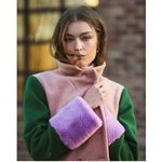 Hutch Blaire Coat Double Breasted Nude Green Lavender Size Small NWOT Timeless Photo 4