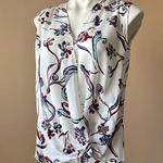 3.1 Phillip Lim | White Sleeveless Floral Spliced Blouse Sz 8 Photo 1