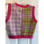 Rue 21  Women  Sweater Vest Plaid Checked V Neck Size M Photo 1