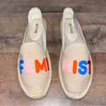 Soludos Anthropologie Espadrilles Flats with Embroidered Feminist Detail Photo 6