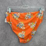 Matilda Jane  Orange Floral Ruffle Cheeky High Bikini Bottom Swimwear Medium Photo 1