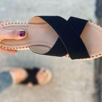 Black Criss Cross Espadrille Wedge Size 6 Photo 1