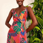 FARM Rio Macaw Multicolor 100% Linen Mini Dress Size S Small EUC!! Photo 0