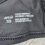 Aerie Pushup Underwire Bikini Top Black US 32D Knot Front Halter Swim Photo 4