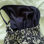 Socialite  Navy Floral Sheer Long Sleeve Bodysuit Photo 2