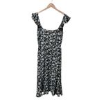 Veronica Beard  Amal Floral Midi Ruffle Sleeveless Dress Blue 10 Photo 4