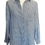 Grayson The Hero Shirt Women’s Size 3/M Navy Bird Print Cotton Button Up Blue Size M Photo 0