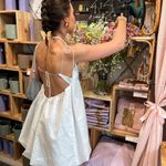 ZARA  dress mini sundress lace white boho vacation casual summer Photo 3