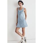 Madewell Denim Sleeveless Seamed Mini Dress Palomilla Wash Size 12 Photo 1
