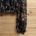 Free People Sz XSmall Clarissa Floral Printed Puff Sleeve Cropped Blouse Revolve Photo 7