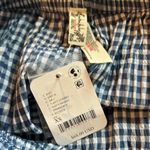 Free People Navy Combo Gingham Pajama Pants NWT Cuffed Size XS Blue Photo 7