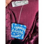 Free People  Premonitions‎ Bodycon Slip Dress Vetiver Bloom Purple Lace Boho NWT Photo 5