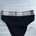 Dolce Vita Black Ribbed High Cut High Rise Bathing Suit Bottom Size XS Photo 1