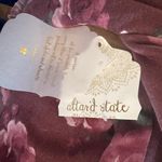 Altar'd State NWT Floral V-Neck Lace back Blouse - Burgundy and Pink Photo 5