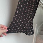 Loft Women’s Black Patterned Blouse Flared Sleeves XS Office Business Casual Photo 2