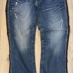 Miss Me  boyfriend capri cropped Women's Blue Jeans Photo 0