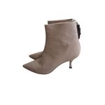 Stuart Weitzman  Juniper 70 Pale Gray Leather Tab Ankle Boots Size 7.5 Photo 8