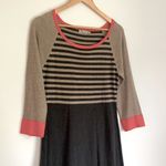 Eliza J Striped Fit and Flare Sweater Dress M Photo 1