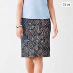 J. Jill Mini Medium Petite Multicolor Paisley Ponte Pencil Skirt Blue Size undefined Photo 1