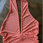 Rainbow Sandals Rainbow Y2K Peach Womens 1x Halter Top Babydoll Stretch Photo 0