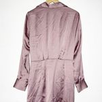ZARA Purple Satin Low Cut Dress Size Medium Photo 4