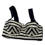 Kate Spade White/Navy Striped Underwire Bustier Bikini Swimwear Top Extra Small Photo 0