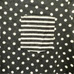 Chico's Chico’s Black with White Polka Dots & Stripes Short Sleeved Pocket Tee Size 1 M Photo 5