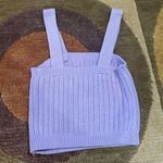 Hollister Lavender Purple Cable Knit Sweater Crop Top Cropped Tank Top Size XS Photo 2