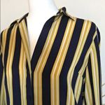 EXPRESS Women’s Career Fashion Sleek Striped Button Up Blouse Photo 5