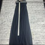 EUC City Studio Navy Halter Maxi Dress Beaded Pearl Neck Line Size 3 Blue Photo 12