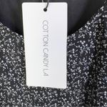 Cotton Candy LA Size Small Adjustable Spaghetti Strap Side Zip Mini Floral Dress Gray Photo 7