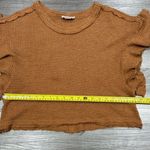Love Riche Rust Flutter Sleeve Crop Top - Size Small Photo 5