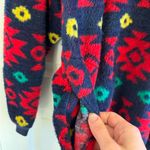 Vintage David Wayne Aztec Pullover Sweater Blue Photo 5