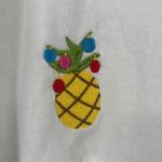 Jane and Delancey Tropical Christmas Fleece Top Sz S Embroider Holiday Flamingo Photo 1