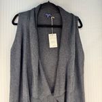 Splendid  Charcoal Gray Cotton Wool Blend Cardigan Sweater Vest Women Size Small Photo 1