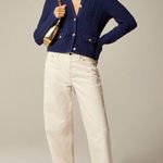 J.Crew Odette Cable Knit Sweater Lady Jacket In Mediterranean Navy, Size Small Photo 0