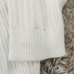 Nasty Gal Knit Collared Cropped Cardigan Sweater White Size 18/20 Photo 3