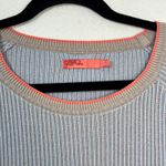 prAna Branagan Pink & Blue Color-Block Striped Cre Sweater Organic Cotton Medium Photo 4