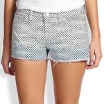 J Brand Cut Off Ombre Dot Frayed Hem Denim Cut Off Shorts 26 Photo 2