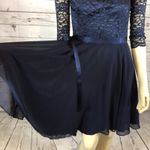 SWING Cocktail fit & flare short short sleeved dress navy lace 6 Blue Photo 11