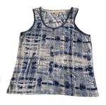 Lucky Brand  Blue and‎ White Tie Dye Knit Tank Top Photo 0