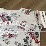 Iris Los Angeles California Floral Sweatshirt Crop Raw Hem 100% Cotton ~ Size XL Photo 11