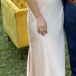 Lulus Blush Pink Satin Maxi Dress Photo 3