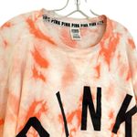 PINK - Victoria's Secret  Tie Dye Cropped Pool Beach Sweatshirt Womens Large Orange Photo 2