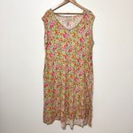 Natural Life  Hangout Floral Cotton Knit Sleeveless Maxi Dress Size L / XL Photo 1