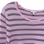 Talbots Striped Bell Sleeve Cotton Tunic Sweater Pink Women's Size Large Photo 3