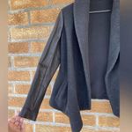 Theory  “Laura” Leather Sleeve cardigan coat medium Photo 3