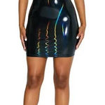 Naked Wardrobe NWT  Strapless Vinyl Tube Dress Photo 0