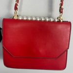 Badgley Mischka NEW Double-Sided Crossbody Bag black red with red strap Photo 5